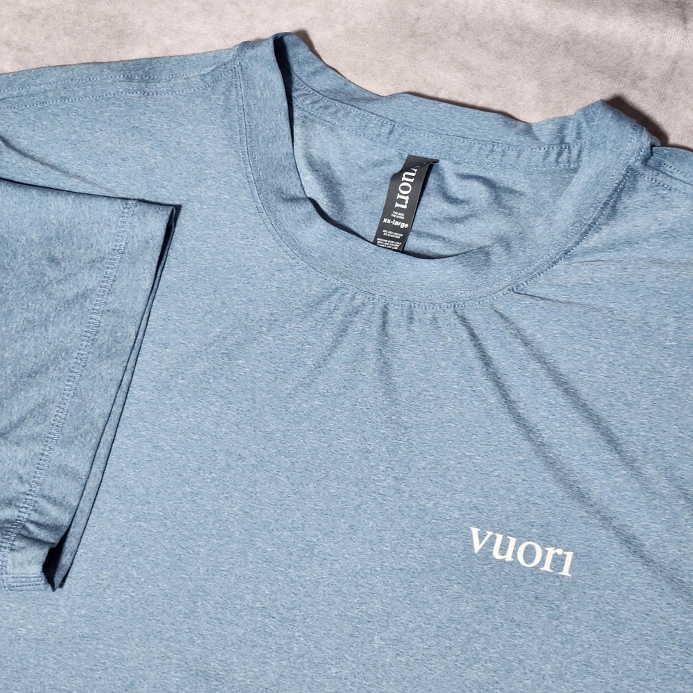 men's VUORI light Blue Uluwatu 2.0 s/s Performance water T-shirt UPF 50 size XXL